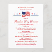 フリーダムデイディナーポリティカルファンドレイザー招待状 (正面)