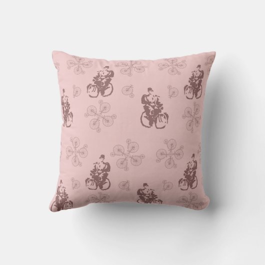 フリーダムピンク自転車の枕にペダルを漕ぐ クッション (裏面)