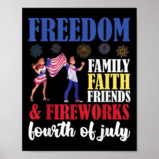 フリーダムファミリー信仰の友人& Fireworks Fout ポスター (正面)