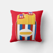 フリーダムフライおもしろいアートアメリカンおもしろい漫画 クッション (裏面)