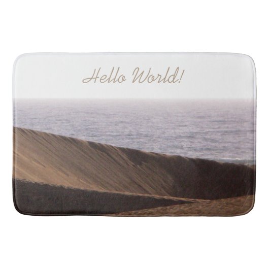 フリーダムマンインデザート海スカイ文字 バスマット (正面)