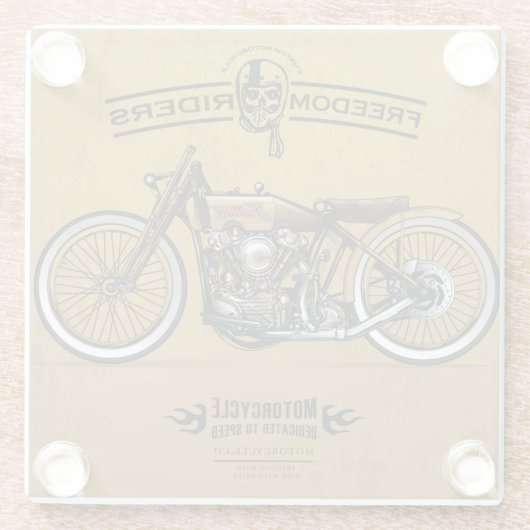 フリーダムライダーオートバイコースター |コースターセット ガラスコースター (裏面)