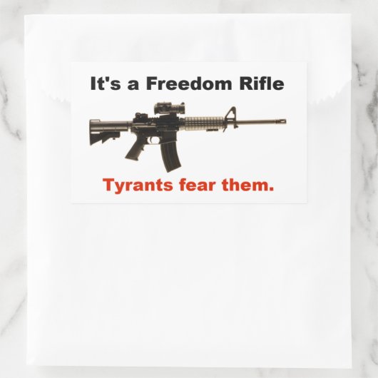 フリーダムライフル 長方形シール (バッグ)