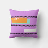 フリーダムリバティオレンジパープルターコイズ クッション (裏面)