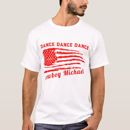フリーダム動揺して国赤旗Tシャツ Tシャツ (正面)