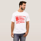 フリーダム動揺して国赤旗Tシャツ Tシャツ (正面フル)