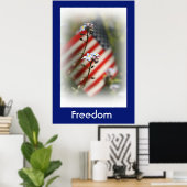 フリーダム国旗の国のポスター ポスター (ホームオフィス)