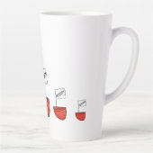 フリーダム航海のボートイラストレーション カフェラテマグ (右)