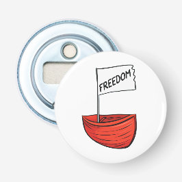 フリーダム航海のボートイラストレーション 栓抜き