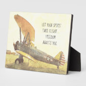 "フリーダム" カスタム複葉機 フォトプラーク (側面)