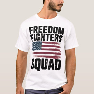 フリーダム・ファイターズチーム1776年アメリカ国旗の独立 Tシャツ