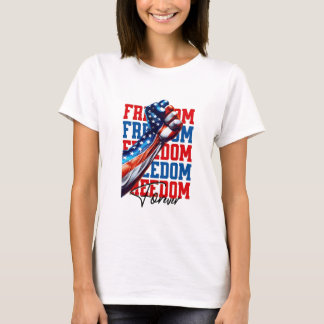 フリーダム・フィスト USA フラッグ パワーディスプレイ Tシャツ
