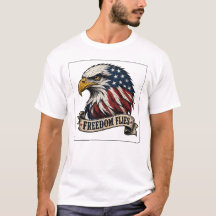 フリーダム フライズ アメリカン イーグル 愛国 Tシャツ USA