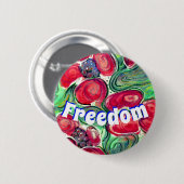 フリーダム&レッドフラワーズファンタジー 缶バッジ (正面&裏面)
