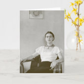 フリーダ・カーロはFridaの絵画と着席しました カード (黄色い花)