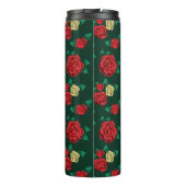 フリーダ・カーロ赤い|および金ゴールドのばら色パターン タンブラー (裏面)