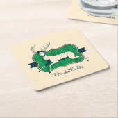 フリーダ・カーロ|けが人のシカ スクエアペーパーコースター (アングル)