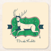 フリーダ・カーロ|けが人のシカ スクエアペーパーコースター (正面)