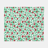 フリーダ・カーロ|のスカル及びバラ フリースブランケット (正面(横))