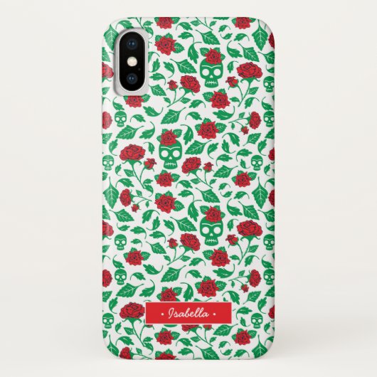 フリーダ・カーロ|のスカル及びバラ Case-Mate iPhoneケース (裏面)