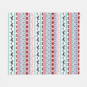 フリーダ・カーロ|のメキシコパターン フリースブランケット (正面(横))