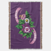 フリーダ・カーロ|の紫色の花花束 スローブランケット (正面縦)