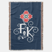 フリーダ・カーロ|の花捧げ物 スローブランケット (正面縦)