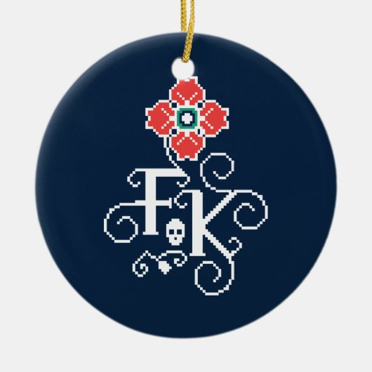 フリーダ・カーロ|の花捧げ物 セラミックオーナメント (正面)