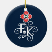 フリーダ・カーロ|の花捧げ物 セラミックオーナメント (裏面)