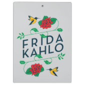 フリーダ・カーロ|の花柄のタイポグラフィ クリップボード (裏面)
