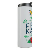 フリーダ・カーロ|の花柄のタイポグラフィ タンブラー (回転左)