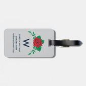 フリーダ・カーロ|の花柄のタイポグラフィ ラゲッジタグ (裏面横)