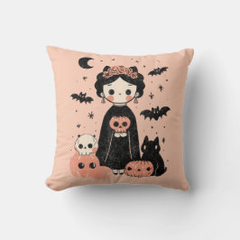 フリーダ・カーロ ピンク パステルウィーン スプーキー かわいい ハロウィン クッション