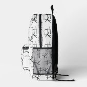 フリーダ・カーロ モノグラム "FK" サignature パターン プリントバックパック (右)