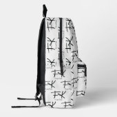 フリーダ・カーロ モノグラム "FK" サignature パターン プリントバックパック (左)