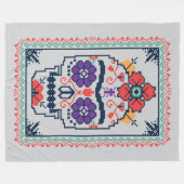 フリーダ・カーロ| Calavera フリースブランケット (正面(横))