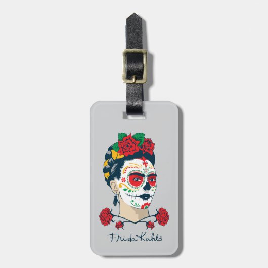 フリーダ・カーロ| El Diaa de los Muertos ラゲッジタグ (正面縦)