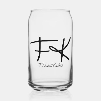 フリーダ・カーロ "FK" モノグラムサイン ガラス缶
