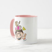 フリーダ・カーロ| FridaMoji - OK マグカップ (正面左)