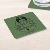 フリーダ・カーロ| Heroína スクエアペーパーコースター (アングル)