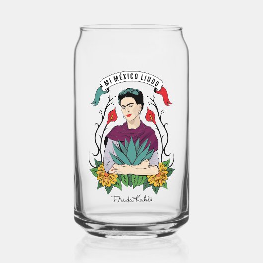 フリーダ・カーロ | Mi Mexico Lindo ガラス缶 (正面)