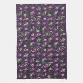 フリーダ・カーロ| Purlpeの花花束パターン キッチンタオル (縦)