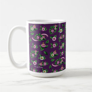 フリーダ・カーロ Purlpeの花花束パターン コーヒーマグカップ