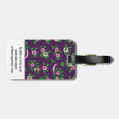 フリーダ・カーロ| Purlpeの花花束パターン ラゲッジタグ (裏面横)