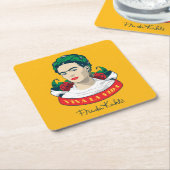 フリーダ・カーロ| Vivaのla Vida スクエアペーパーコースター (アングル)