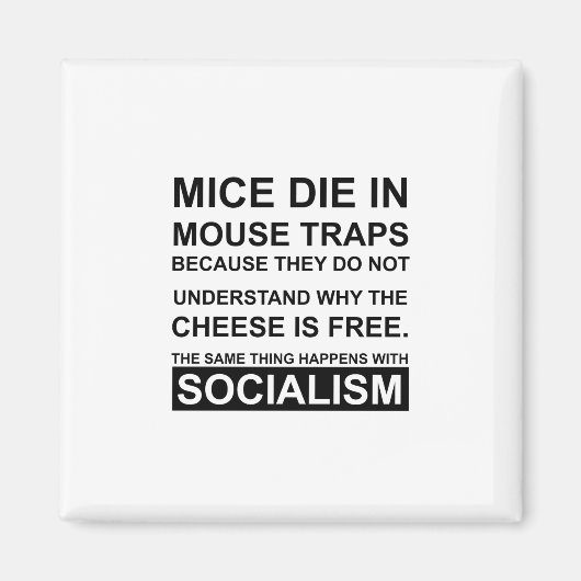 フリーチーズAKA社会主義とマウストラップ マグネット (正面)