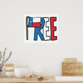 フリーテキサス州テキスト ポスター (キッチン)