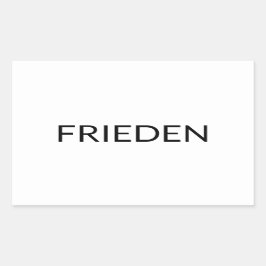 フリーデン白い黒いドイツの平和モダン 長方形シール