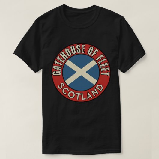 フリートのゲートハウス、スコットランド Tシャツ (デザイン正面)