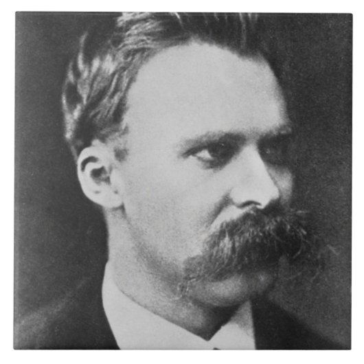 フリートリッヒウィルヘルムNietzsche (1844-1900年) 1873年(b/w タイル (正面)